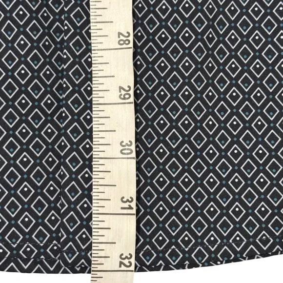 Mizzen Main Leeward XXL Trim Navy Diamond Print Dress Shirt Men